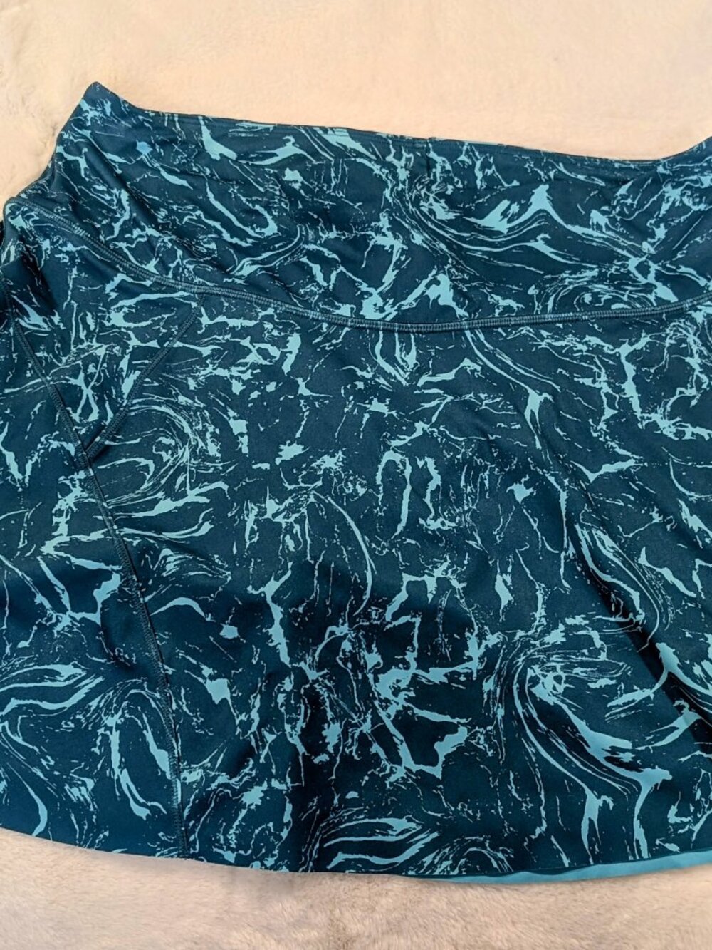 Athleta Ace Printed Tennis Skort 15.5" – Teal Marble Print - CB